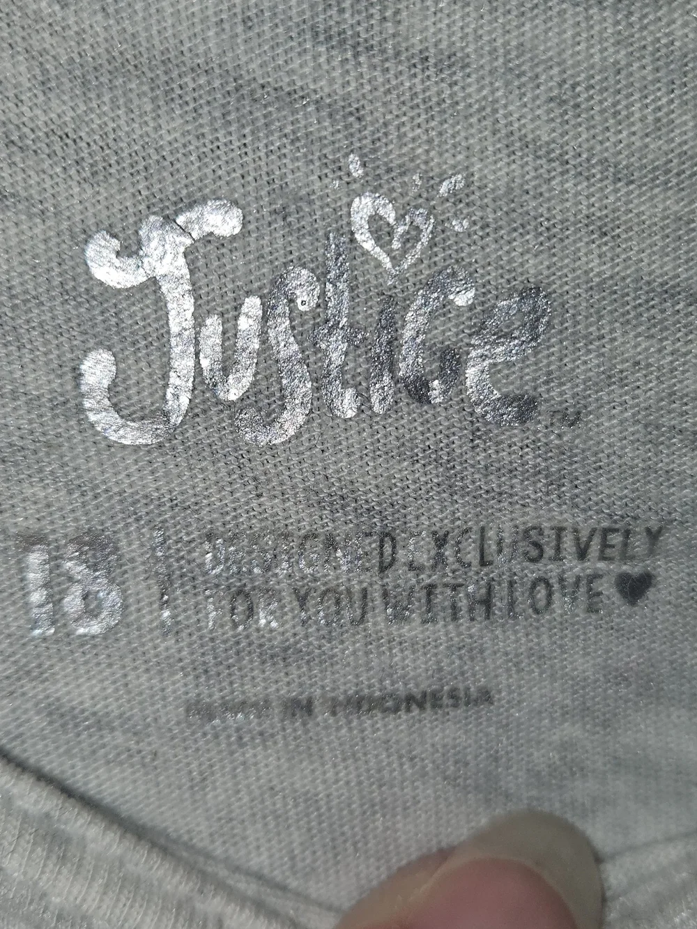Justice Silver Logo Tee